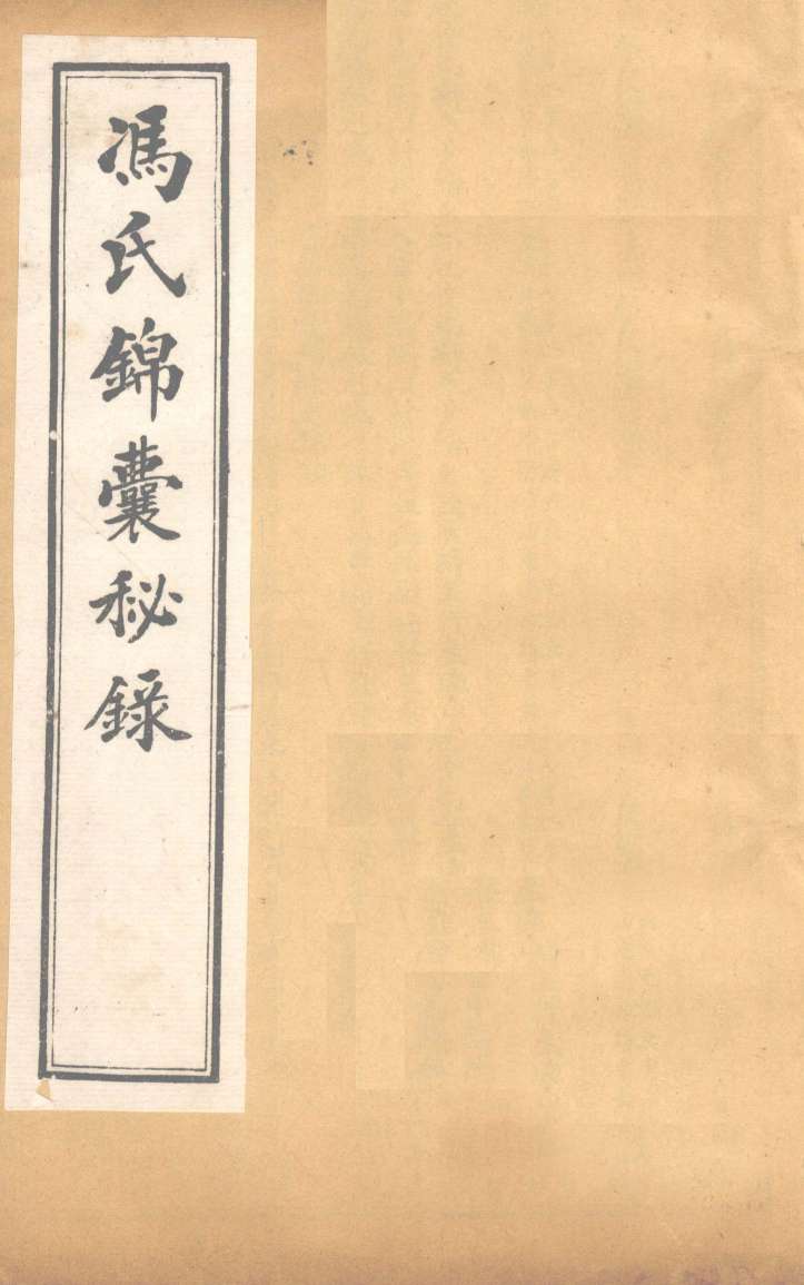 冯氏锦囊秘录杂症大小合参  卷16、卷17